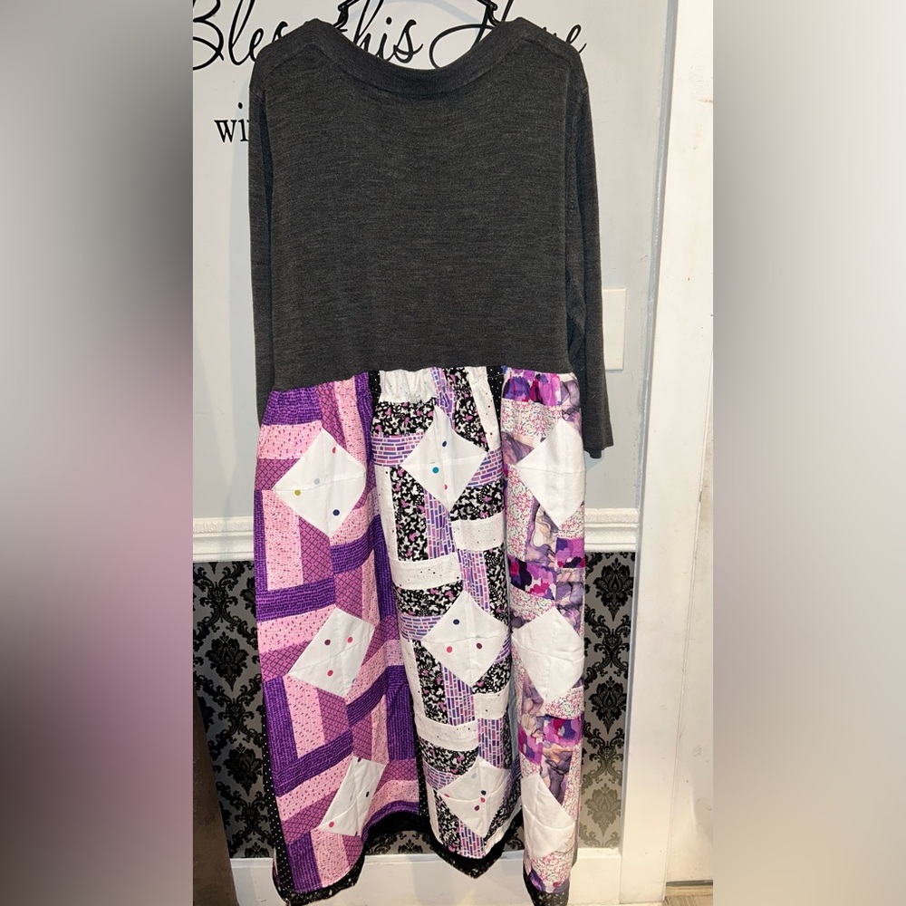 Chic Upcycled Patchwork Maxi Dress - Picture 5 of 5
